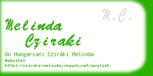 melinda cziraki business card